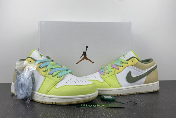Jordan 1 Low Sail White Oil Green FD9906-131