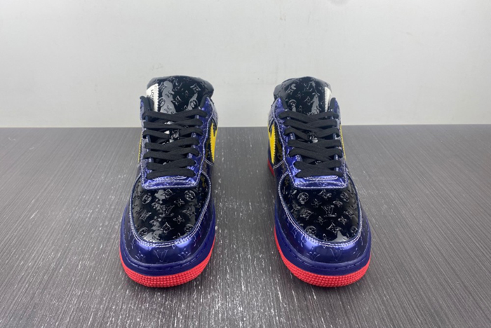 L**is v x nike air force lv black/blue/yellow