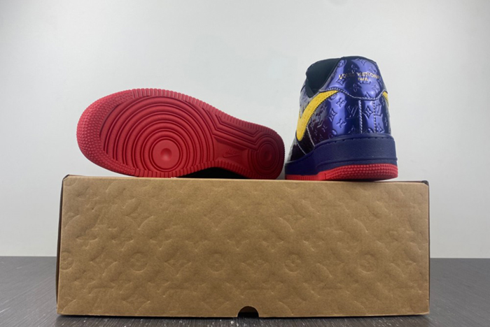L**is v x nike air force lv black/blue/yellow