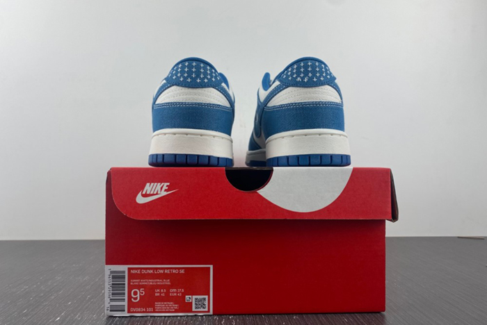 Nike Dunk Low Retro Industrial Blue Denim Sashiko DV0834-101 Men