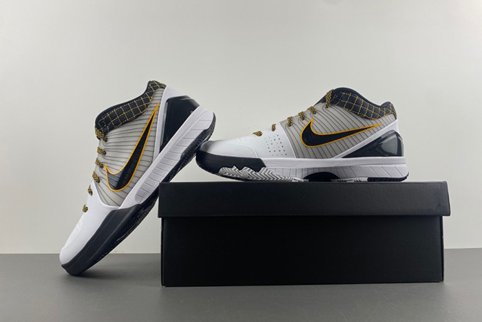 Nike Kobe 4 Protro White Black Del Sol Men