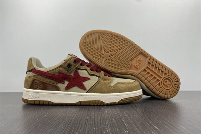A Bathing Ape Bape SK8 Sta #6 Brown Pink